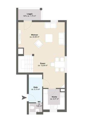 Grundriss Obergeschoss