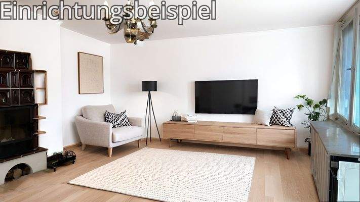 Wohnzimmer mit Kamin - Beispiel