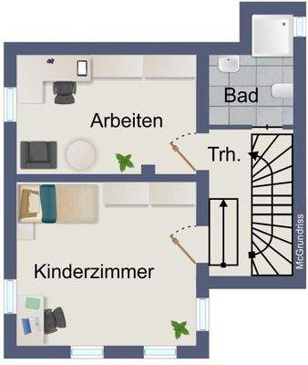 Obergeschoss Reiheneckhaus