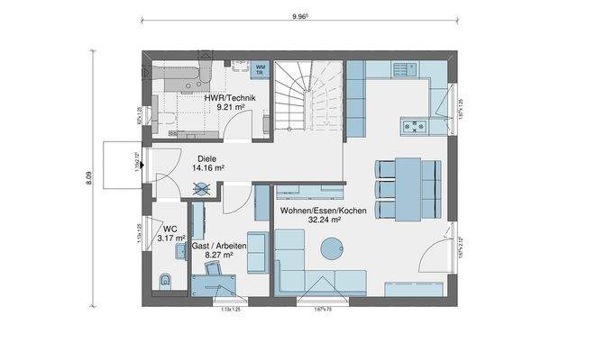 Grundriss EG_QNG Villa 133