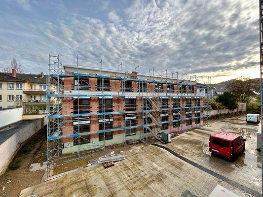 Blick auf die Reihenhäuser