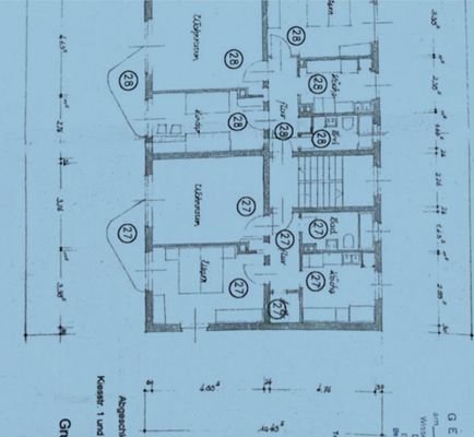 Wohnungsaufteilung Karlsstr 32 1OG mit Balkon Nr28