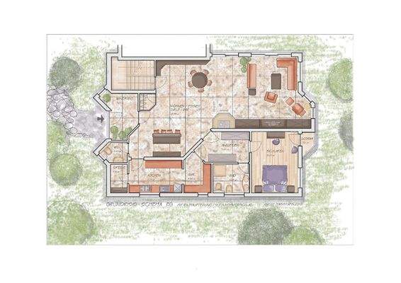 Grundriss Wohnung EG rechts 125 qm