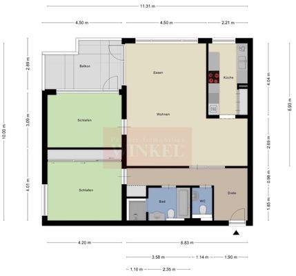 bemaßter Grundriss neu erstellt worden