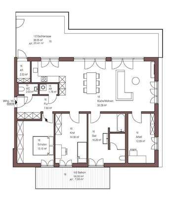 Wohnung 16 Grundriss