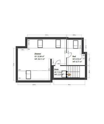 Grundriss Ebene 2 Spitzboden