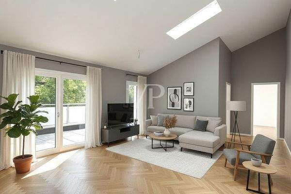 großzügiger Wohnbereich  KI generiertes Bild