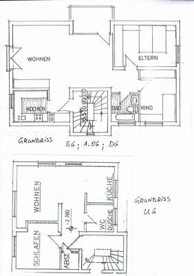 MH-VO1078  Grundrisse EG,1.OG,DG,UG