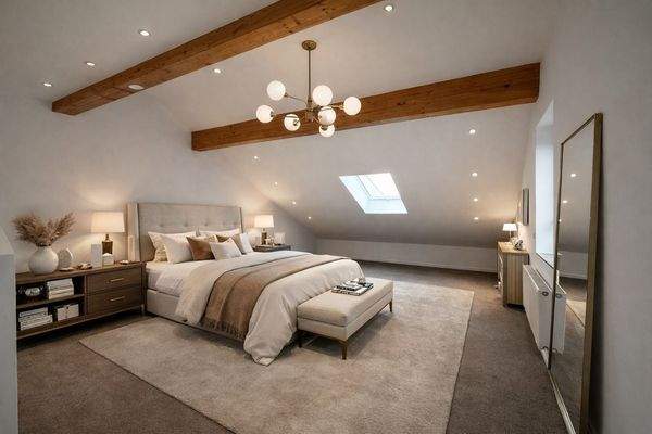 Schlafzimmer virtuell gestaged