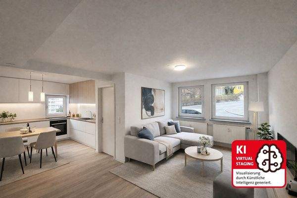 Wohn- und Esszimmer - Mustervisualisierung