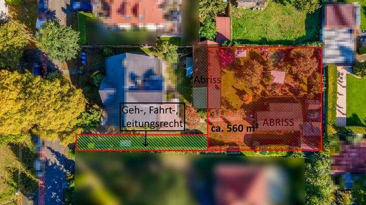 Luftbild mit Beschreibungen