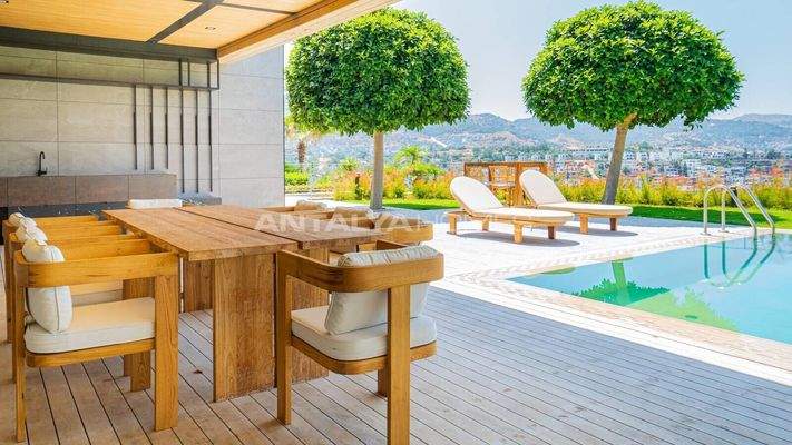 Modern House with Wide Sea Views in a Beach Complex in Yalıkavak