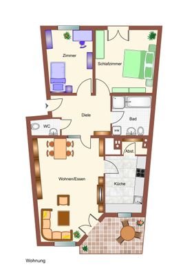 Grundriss der Wohnung