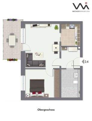 Grundriss Wohnung 3.4