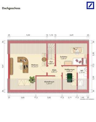 Dachgeschoss Grundriss