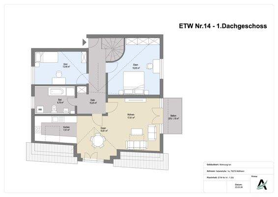 Grundrissplan 1. Ebene