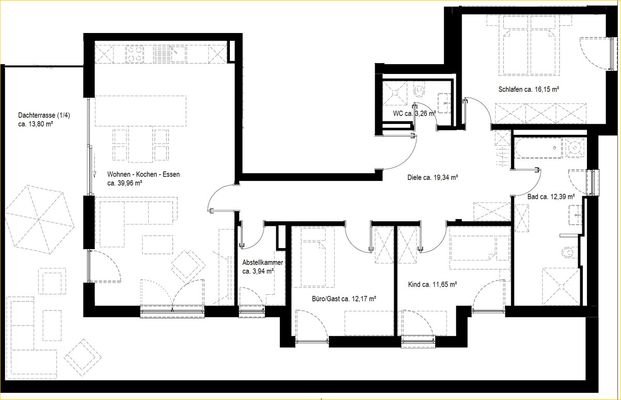 4 Zimmer Penthouse Whg. Nr. B33