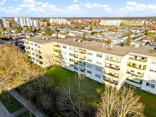 Ansicht Wohnanlage Vogelperspektive