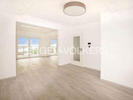 OG: Küche mit Zugang zum Ess- und Wohnbereich
