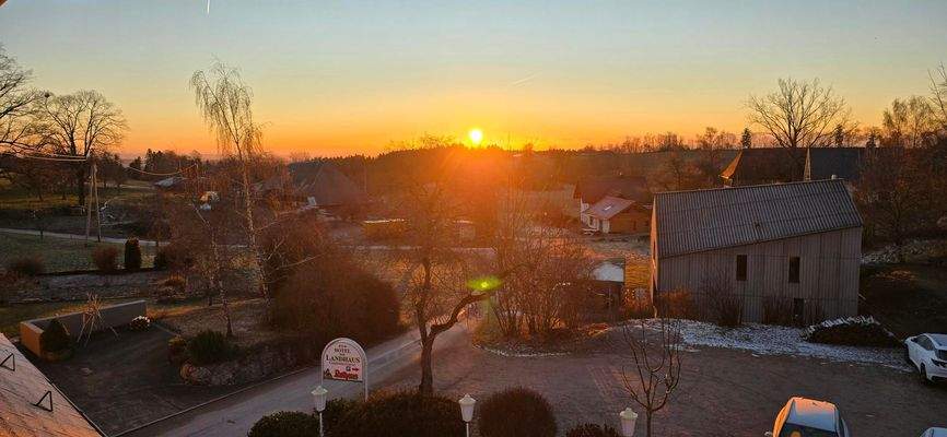 Sonnenaufgang Hotelzimmer