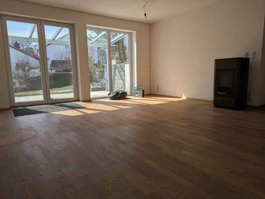 Wohnzimmer mit Kamin (leer)