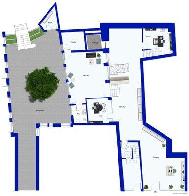 Erdgeschoss - Ladengeschäft