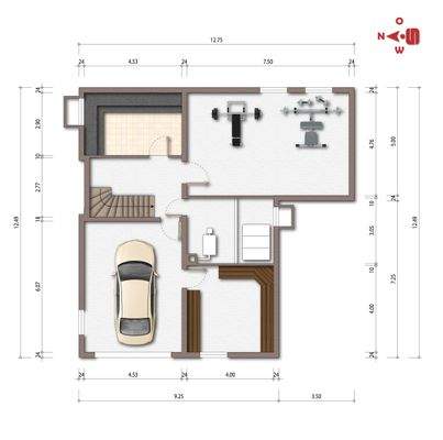 Grundriss-Skizze Untergeschoss