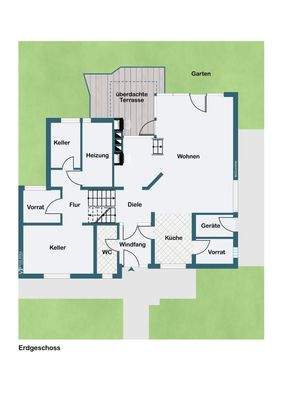  Erdgeschoss und Teilkeller