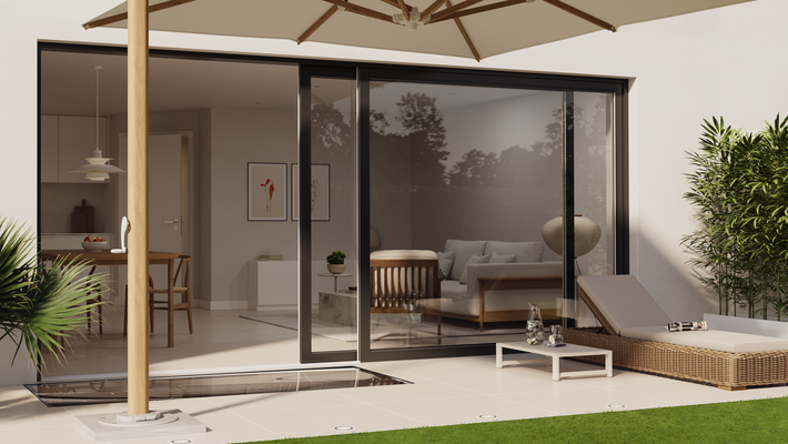 Visualisierung Terrasse - Blick von außen