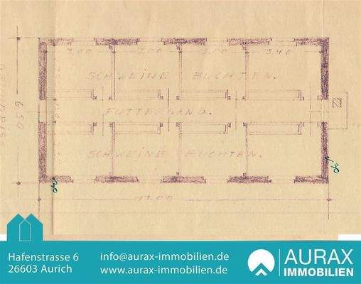 Grundriss Scheune -Stallgebäude