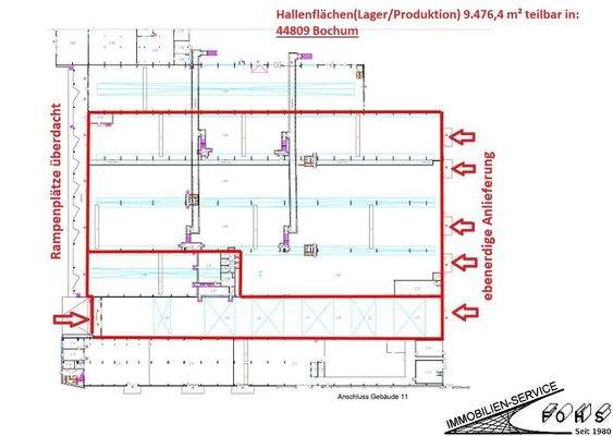 Hallen EG 9.476,39 m² Grundriss EG Anlieferung