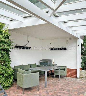 Terasse mit Glasdach