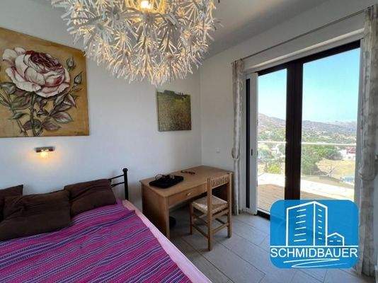 Kreta, Listaros: Modern gebaute Villa mit herrlichem Meerblick