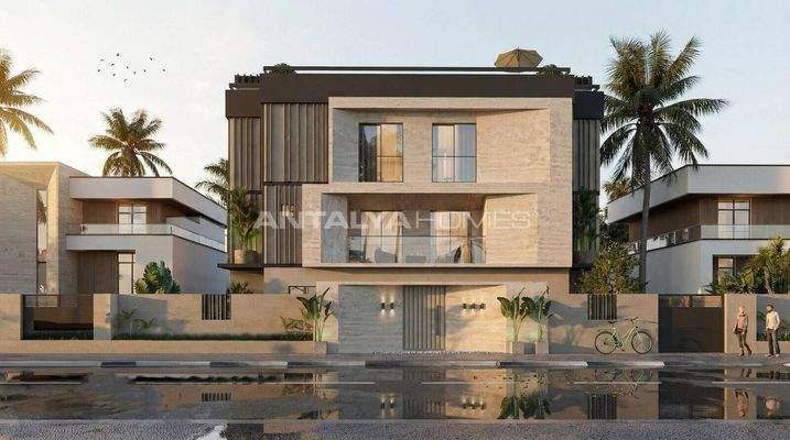 Apartments for Sale in a Project 400 M from the Sea in Lara Antalya