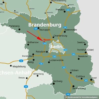 Lage im Land Brandenburg