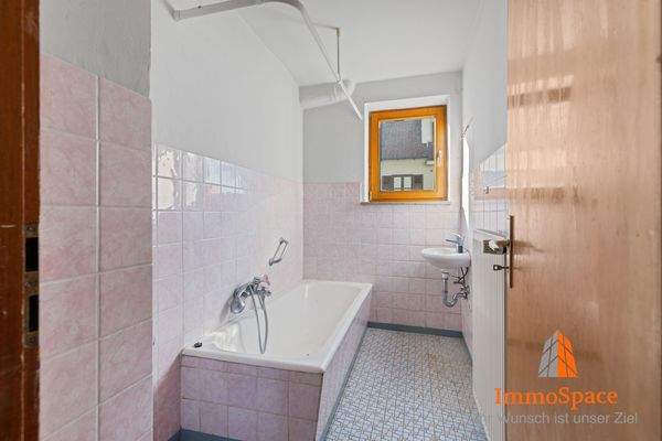 Blick ins Badezimmer im Erdgeschoss