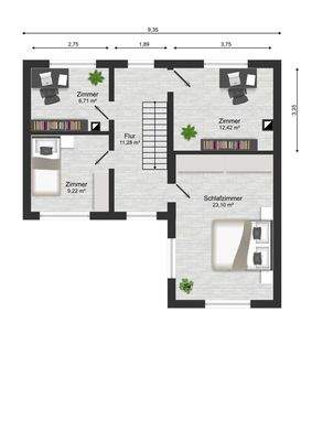 Grundriss OG Hauptwohnung