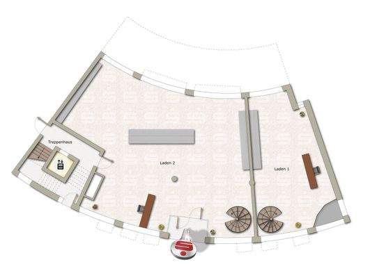 Gewerbe 1 und 2 - Erdgeschoss