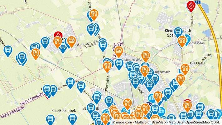 Geolyzer Kartenausschnitt