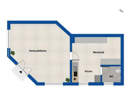 Grundriss Gewerbeeinheit