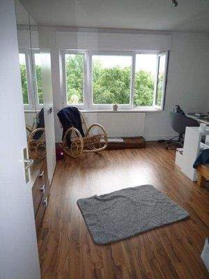 Schlafzimmer mit Blick auf en Maffeiplatz