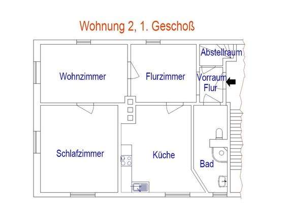 Grundriss Wohnung 2