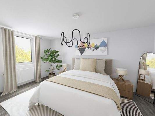 Schlafzimmer digitalisiert