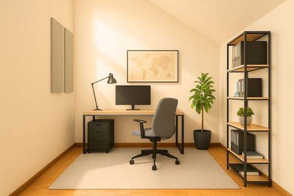 Visualisierung Ankleidezimmer visualisiert als Arbeitszimmer