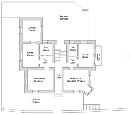 Brixen-Villa-Altbau-Stadtnah-Bressanone-Rienzdamm-