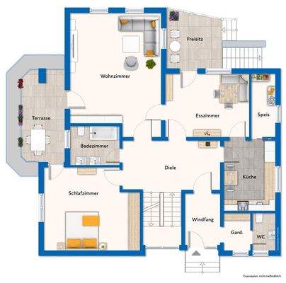 Grundriss vom Erdgeschoss