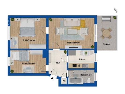 Grundriss - 1. Obergeschoss