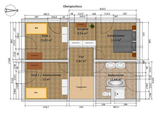 Grundriss Obergeschoss