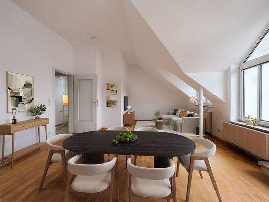 Visualisierung Wohn-/Esszimmer