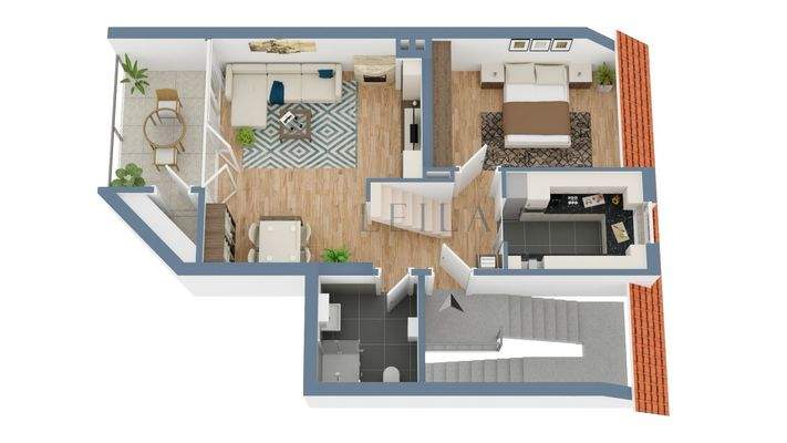 3D-Visualisierung Wohnbereich